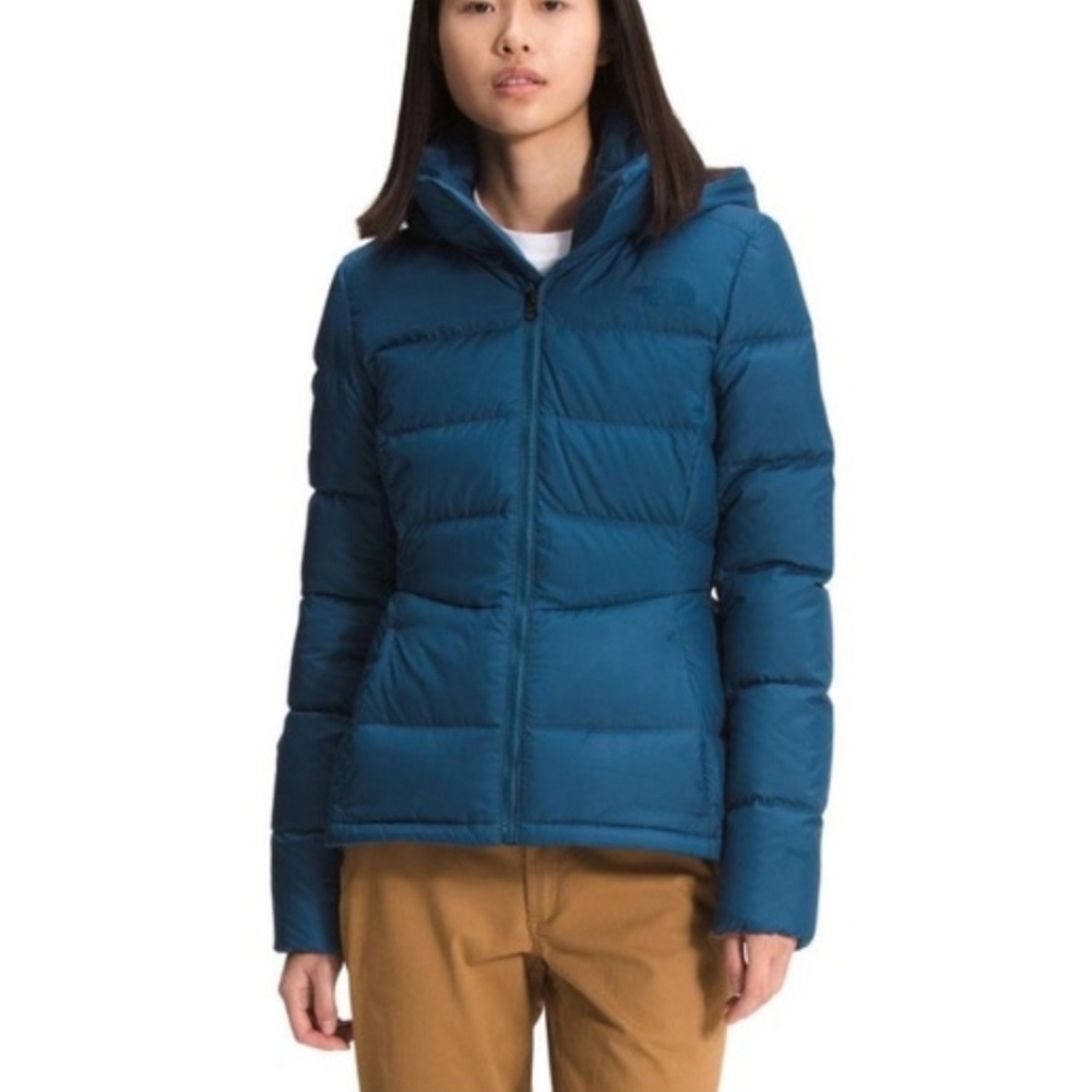 The North Face Metropolis Hooded Down Puffer Jacket Navy Blue Size Small